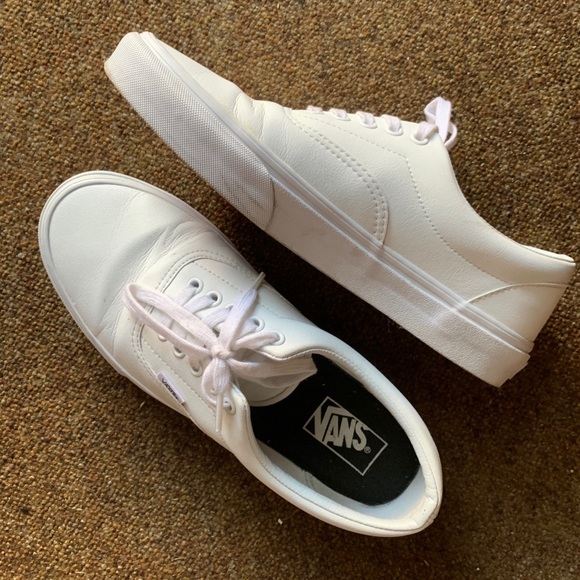Vans | Shoes | Vans Classic Tumble Era In White Leather | Poshmark